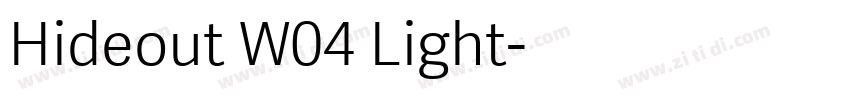 Hideout W04 Light字体转换